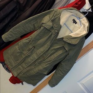 Green winter coat